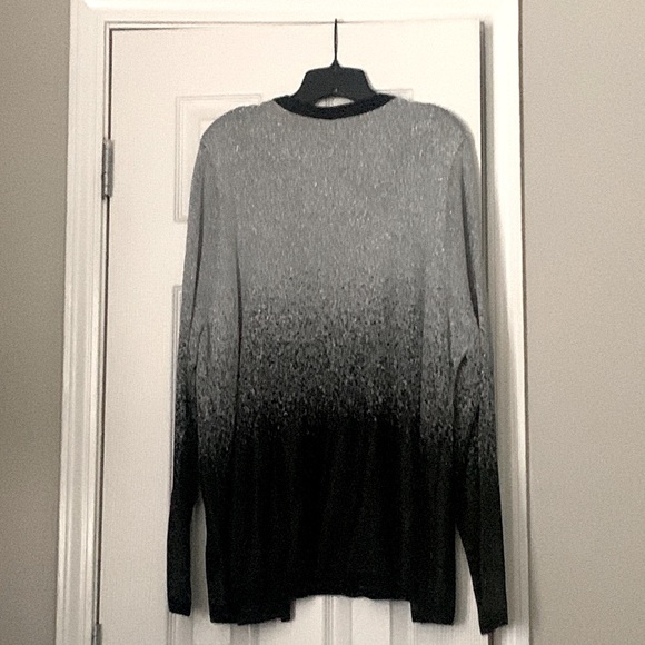 AVENUE-NEW/NEVER WORN Black and Silver Ombré Sweater (one piece). Size: 26/28 - Picture 2 of 10